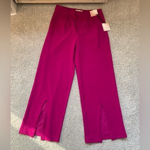 Juniors Pink Wide Leg Trouser Dress Pants NWT